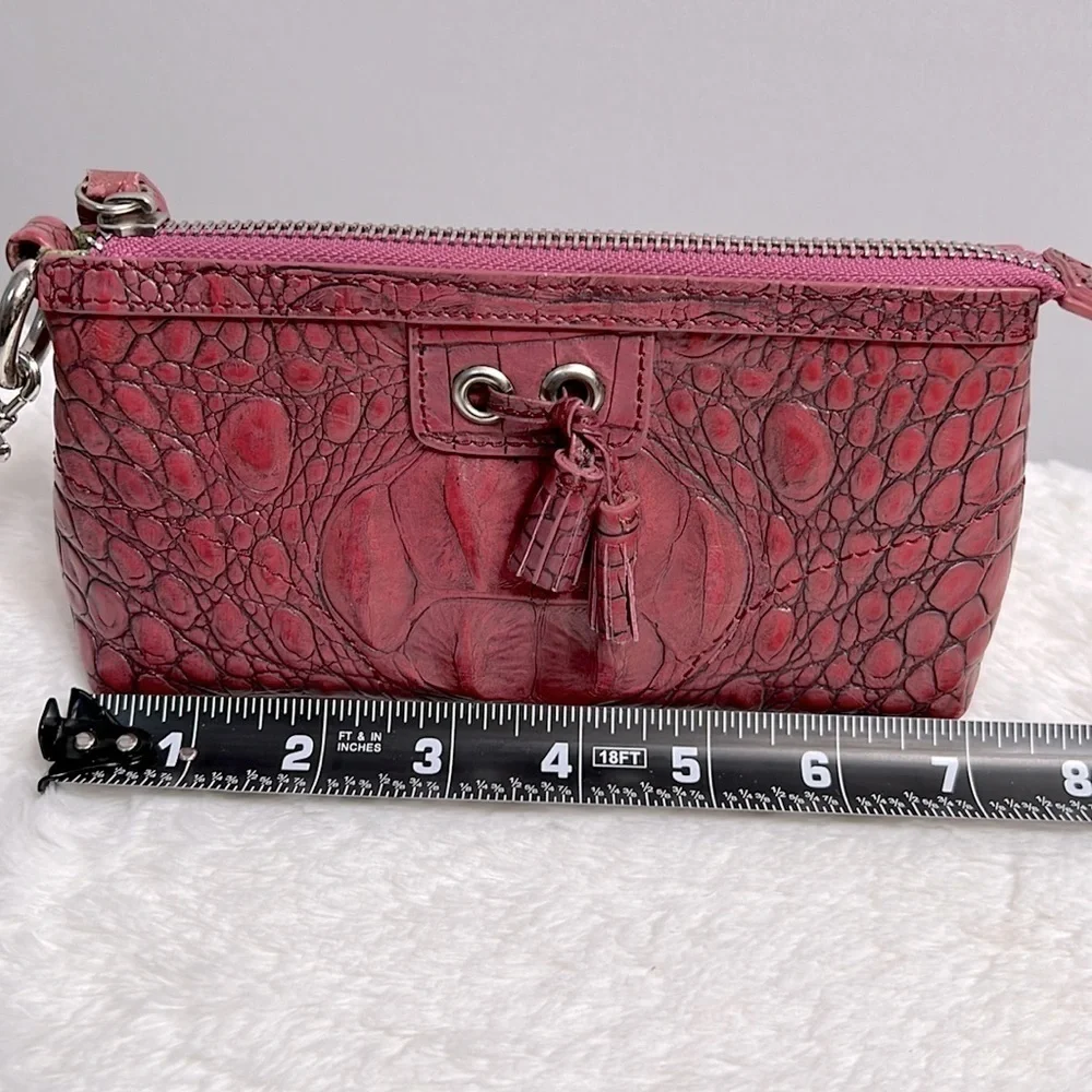 Isabella Fiore Pink Embossed Wristlet